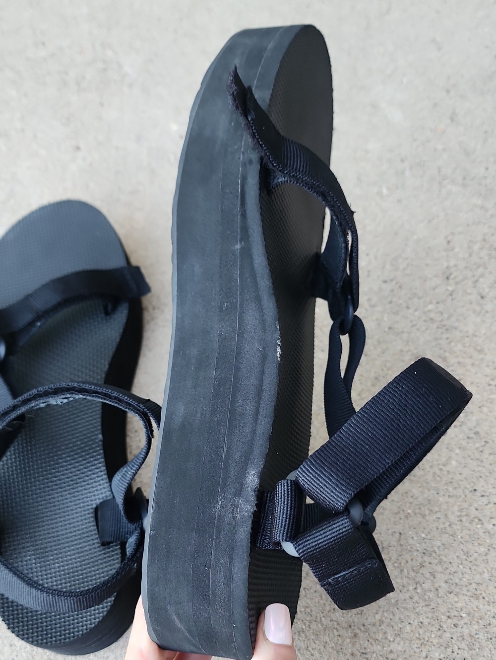 Teva Black Platform Strappy Sandals - Picture 15 of 16
